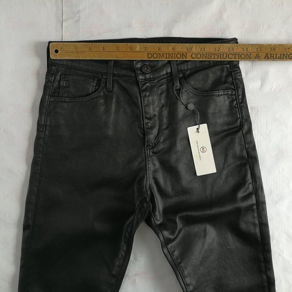 Ag Adriano Goldschmied Farrah Skinny Super Black Jeans 27 - Picture 6 of 8
